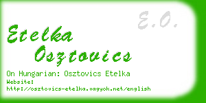 etelka osztovics business card